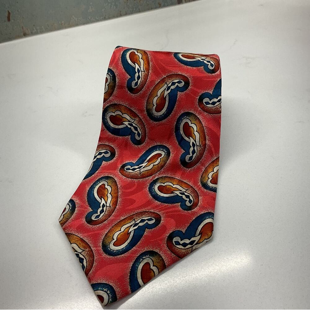 Christopher Hayes Paisley Red Neck Tie Made in USA